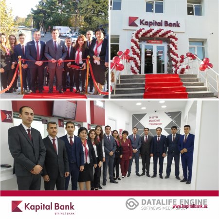 Kapital Bank yenilənən Şəmkir filialını istifadəyə verdi