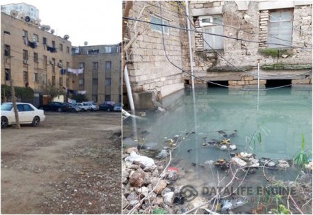 Bakıda kanalizasiya yaşayış binasının zirzəmisinə axıdılır: 250 ailənin həyatı təhlükədə - VİDEO
