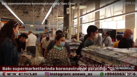 Bakı supermarketlərində koronavirusun yaratdığı "Qara Cümə"-VİDEO