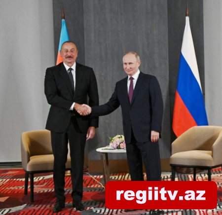 Azərbaycan Prezidenti İlham Əliyevin Rusiya Prezidenti Vladimir Putin ilə Səmərqənddə görüşü olub.
